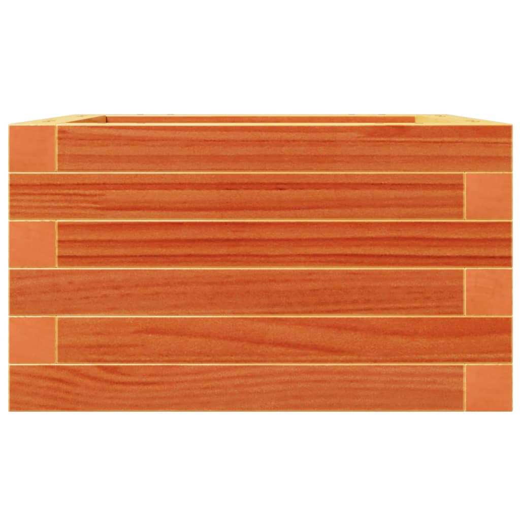 vidaXL Jardinieră de grădină, maro ceruit, 40x40x23 cm, lemn masiv pin vidaXL Jardinieră de grădină, maro ceruit, 40x40x23 cm, lemn masiv pin