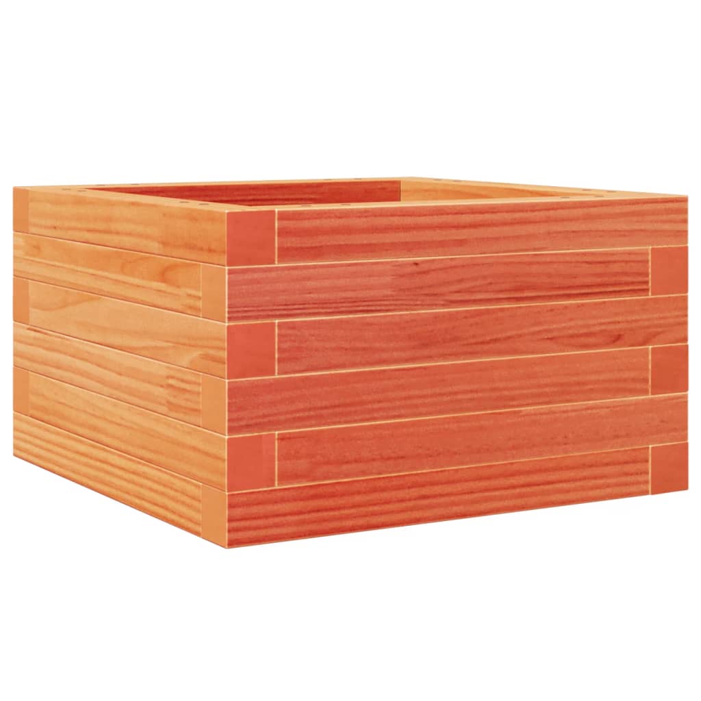 vidaXL Jardinieră de grădină, maro ceruit, 40x40x23 cm, lemn masiv pin vidaXL Jardinieră de grădină, maro ceruit, 40x40x23 cm, lemn masiv pin