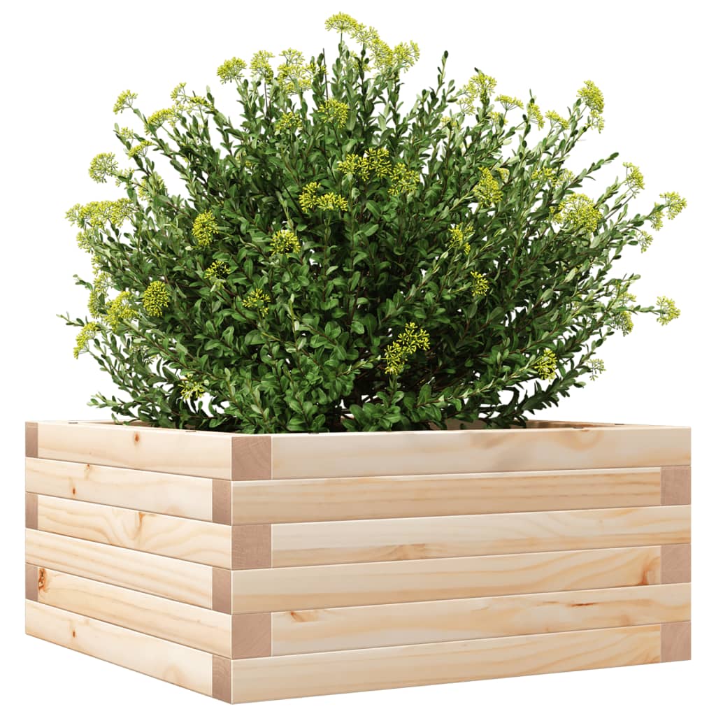 vidaXL Jardinieră de grădină, 50x50x23 cm, lemn masiv de pin