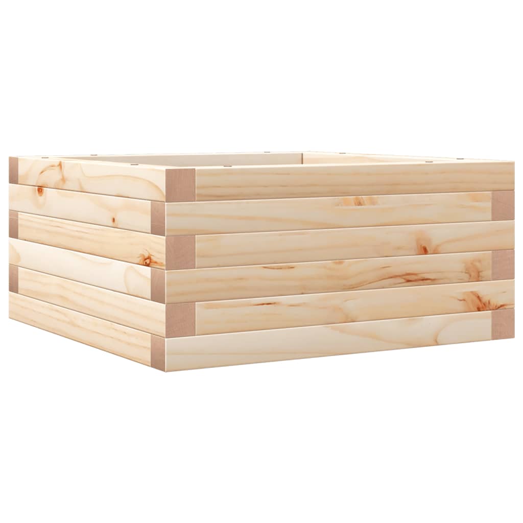 vidaXL Jardinieră de grădină, 50x50x23 cm, lemn masiv de pin