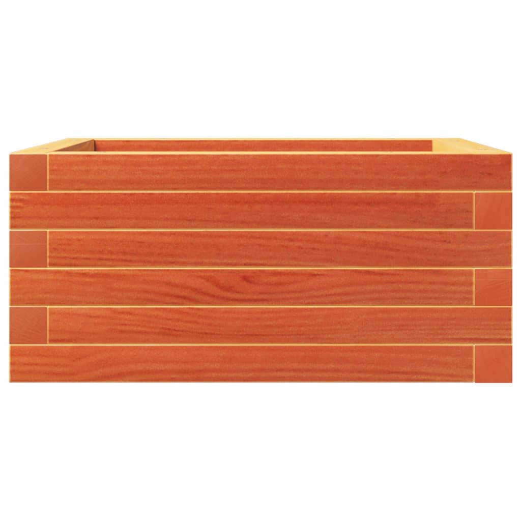 vidaXL Jardinieră de grădină, maro ceruit, 50x50x23 cm, lemn masiv pin
