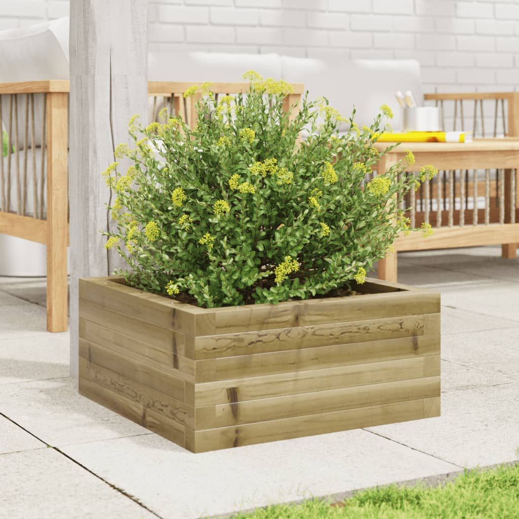 vidaXL Jardinieră de grădină, 50x50x23 cm, lemn de pin impregnat vidaXL Jardinieră de grădină, 50x50x23 cm, lemn de pin impregnat