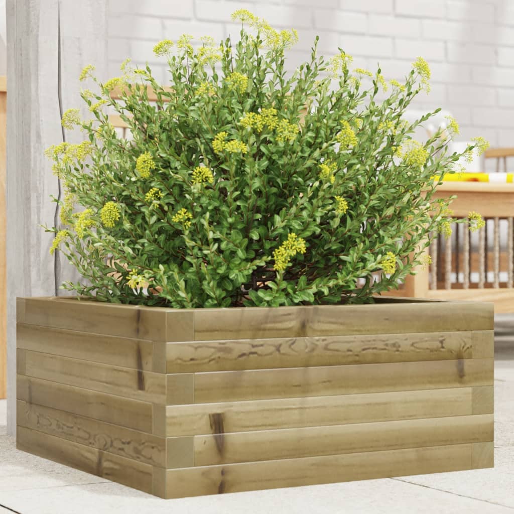 vidaXL Jardinieră de grădină, 50x50x23 cm, lemn de pin impregnat vidaXL Jardinieră de grădină, 50x50x23 cm, lemn de pin impregnat