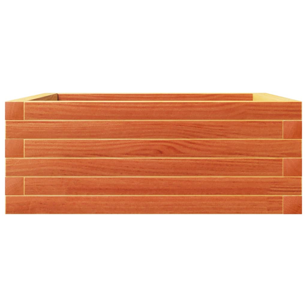 vidaXL Jardinieră grădină, maro ceruit, 60x60x23 cm, lemn masiv pin vidaXL Jardinieră grădină, maro ceruit, 60x60x23 cm, lemn masiv pin
