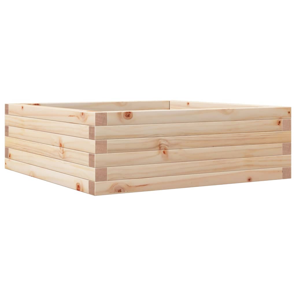 vidaXL Jardinieră de grădină, 70x70x23 cm, lemn masiv de pin vidaXL Jardinieră de grădină, 70x70x23 cm, lemn masiv de pin