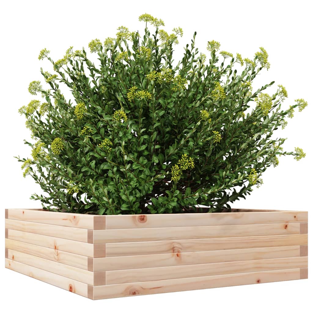 vidaXL Jardinieră de grădină, 80x80x23 cm, lemn masiv de pin vidaXL Jardinieră de grădină, 80x80x23 cm, lemn masiv de pin