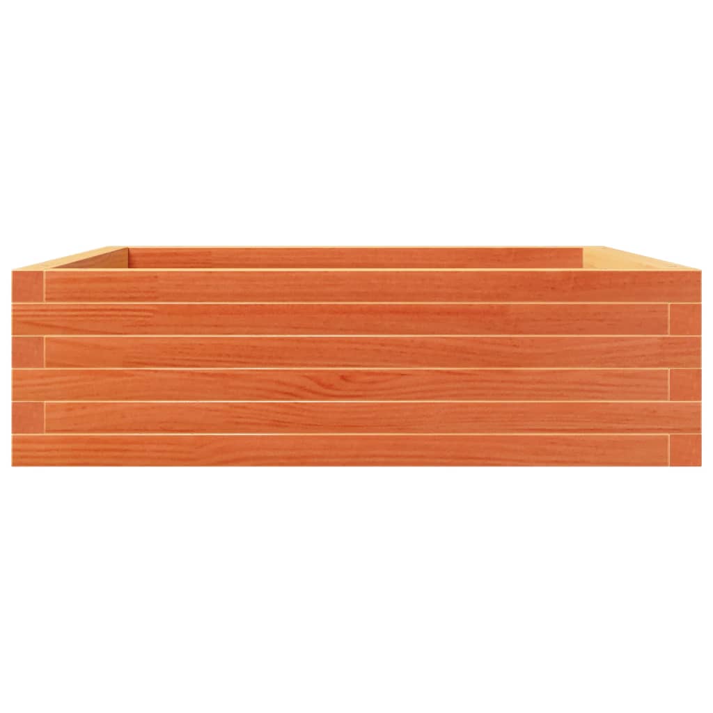 vidaXL Jardinieră de grădină, maro ceruit, 80x80x23 cm, lemn masiv pin