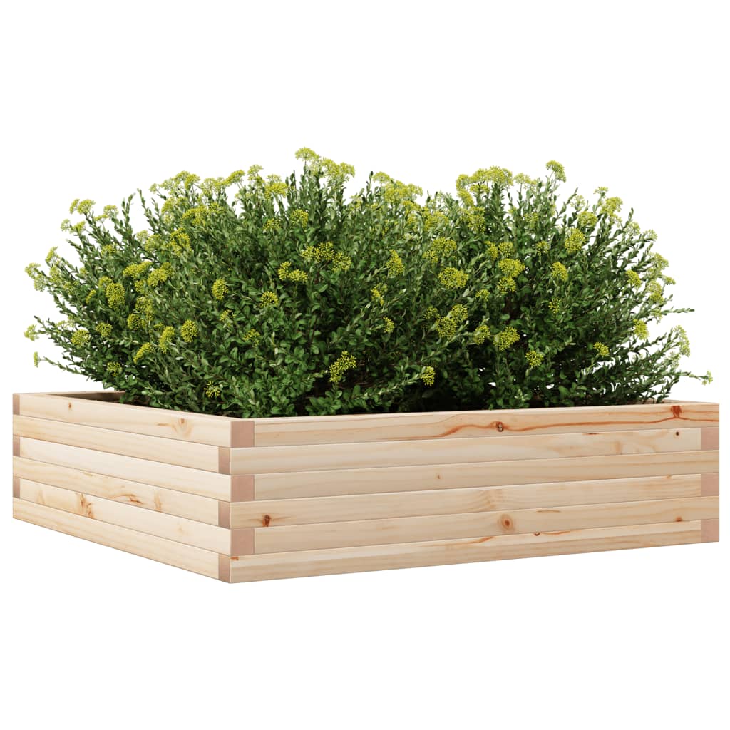 vidaXL Jardinieră de grădină, 90x90x23 cm, lemn masiv de pin vidaXL Jardinieră de grădină, 90x90x23 cm, lemn masiv de pin