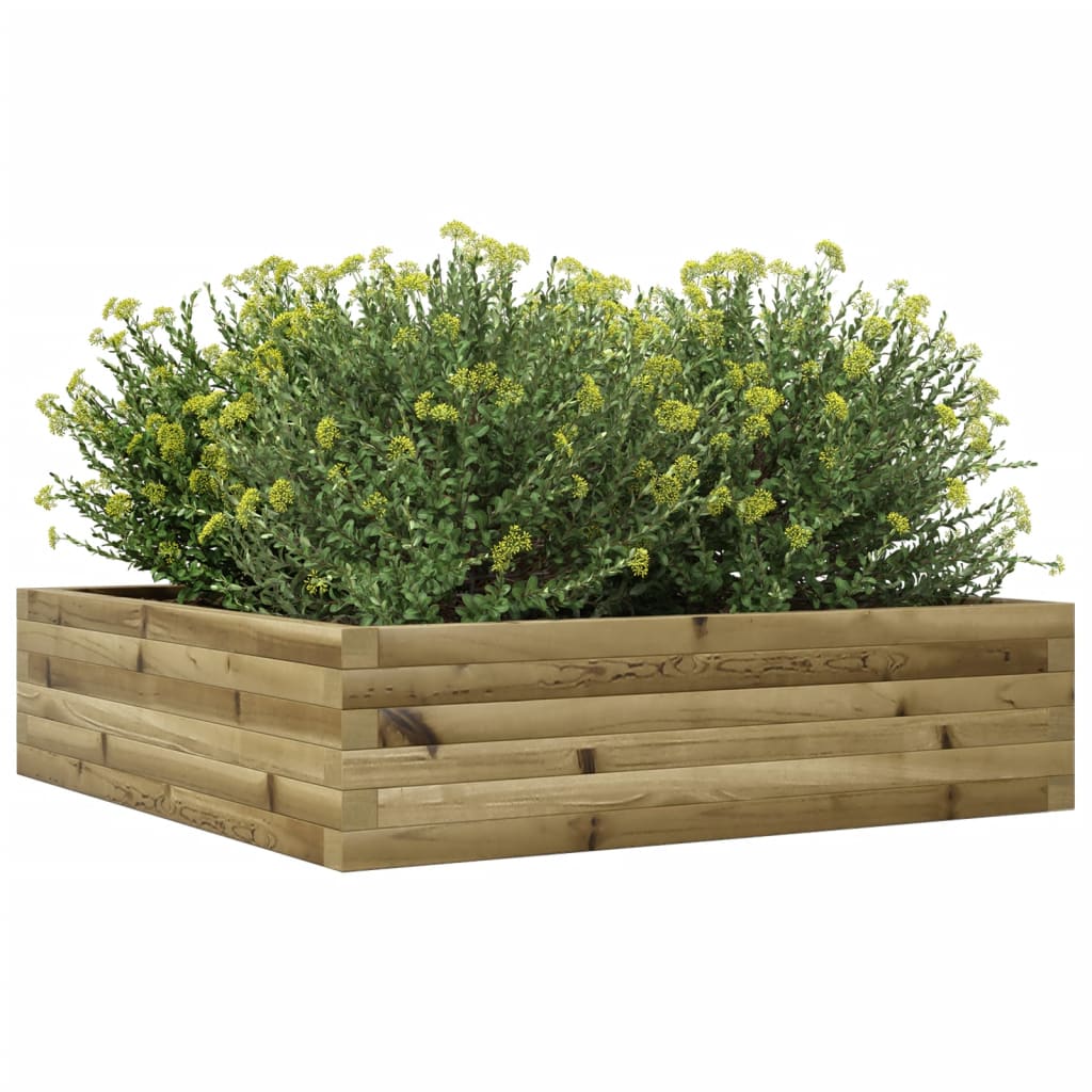 vidaXL Jardinieră de grădină, 90x90x23 cm, lemn de pin impregnat