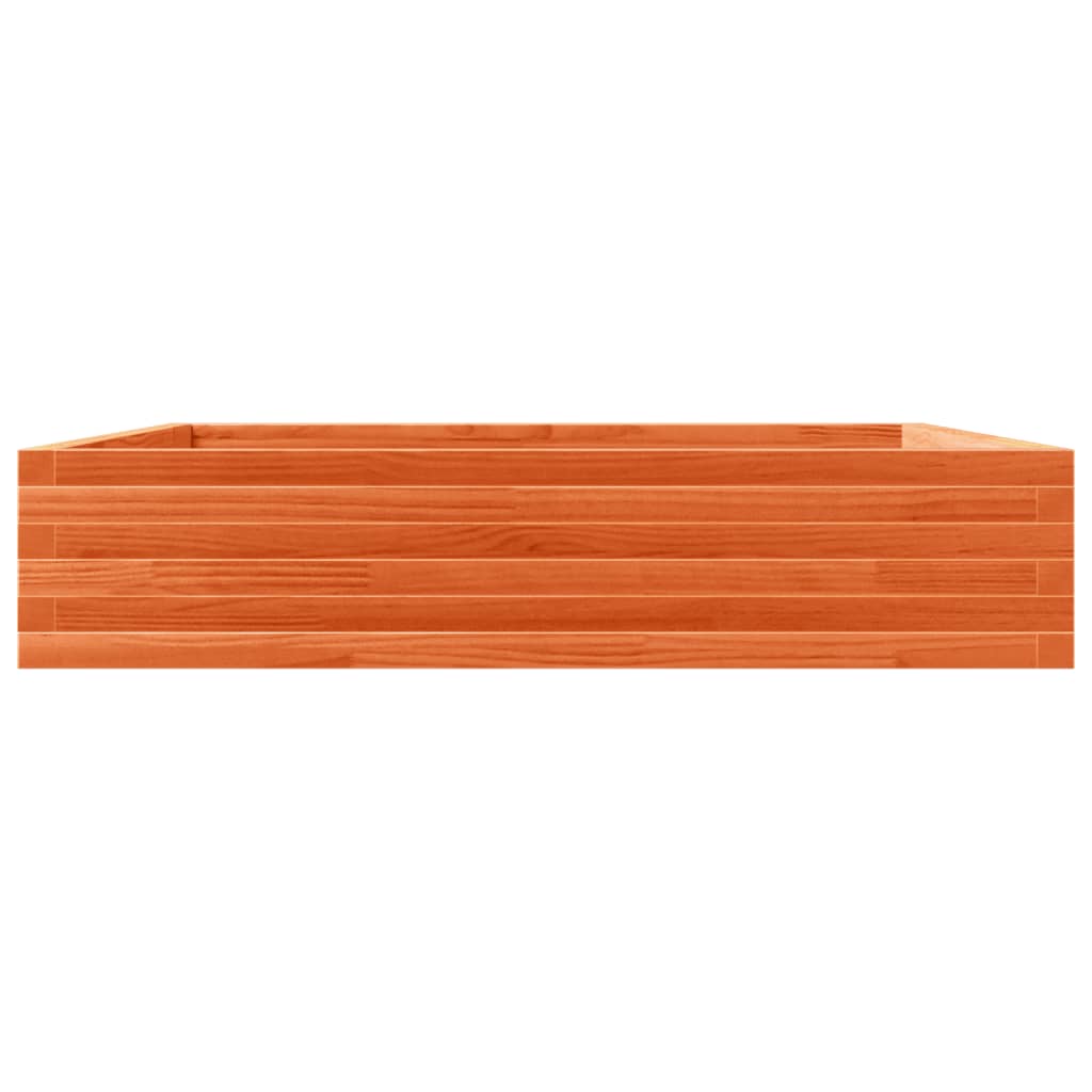 vidaXL Jardinieră grădină, maro ceruit, 110x110x23 cm, lemn masiv pin vidaXL Jardinieră grădină, maro ceruit, 110x110x23 cm, lemn masiv pin