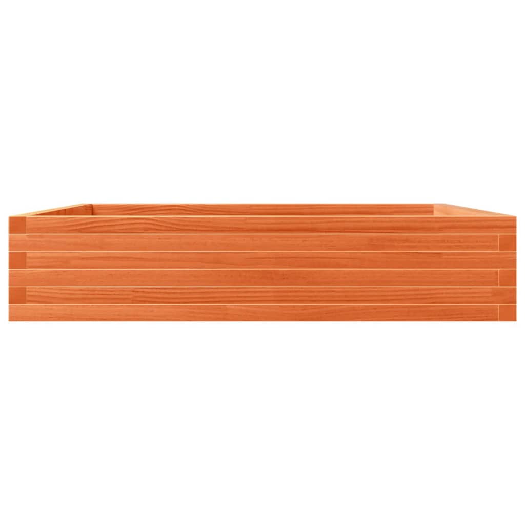 vidaXL Jardinieră grădină, maro ceruit, 110x110x23 cm, lemn masiv pin vidaXL Jardinieră grădină, maro ceruit, 110x110x23 cm, lemn masiv pin