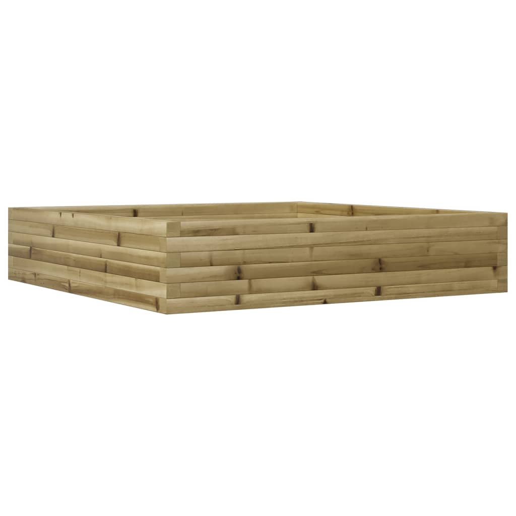 vidaXL Jardinieră de grădină, 110x110x23 cm, lemn de pin impregnat