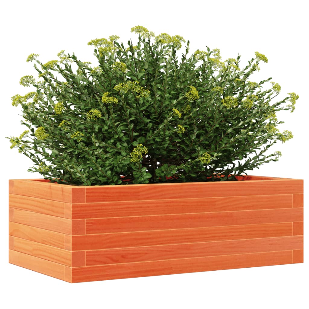 vidaXL Jardinieră de grădină, maro ceruit, 70x40x23 cm, lemn masiv pin