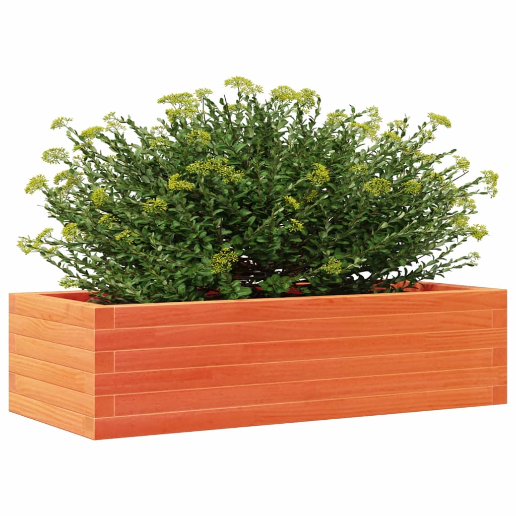 vidaXL Jardinieră de grădină, maro ceruit, 90x40x23 cm, lemn masiv pin vidaXL Jardinieră de grădină, maro ceruit, 90x40x23 cm, lemn masiv pin