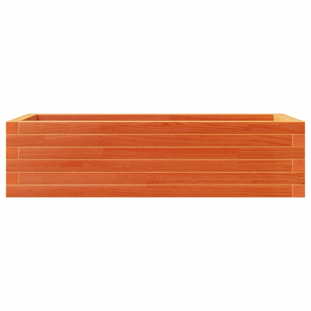 vidaXL Jardinieră de grădină, maro ceruit, 90x40x23 cm, lemn masiv pin vidaXL Jardinieră de grădină, maro ceruit, 90x40x23 cm, lemn masiv pin
