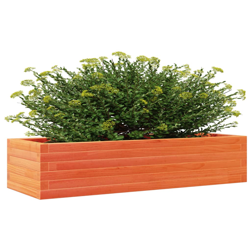 vidaXL Jardinieră de grădină, maro ceruit, 110x40x23 cm lemn masiv pin vidaXL Jardinieră de grădină, maro ceruit, 110x40x23 cm lemn masiv pin