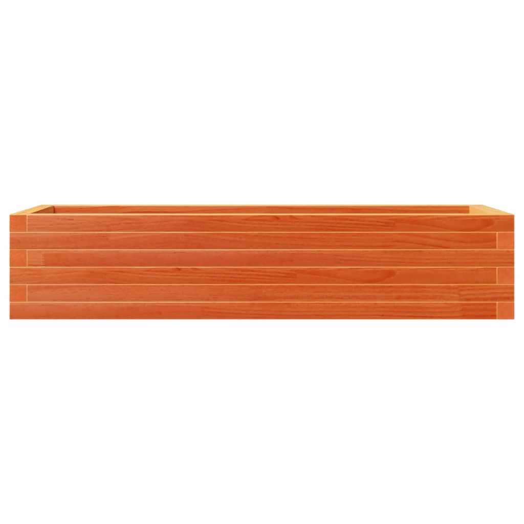 vidaXL Jardinieră de grădină, maro ceruit, 110x40x23 cm lemn masiv pin vidaXL Jardinieră de grădină, maro ceruit, 110x40x23 cm lemn masiv pin