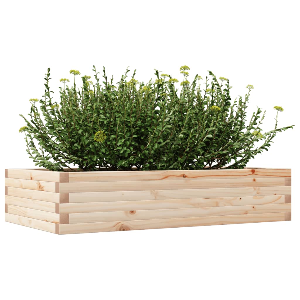 vidaXL Jardinieră de grădină, 110x60x23 cm, lemn masiv de pin