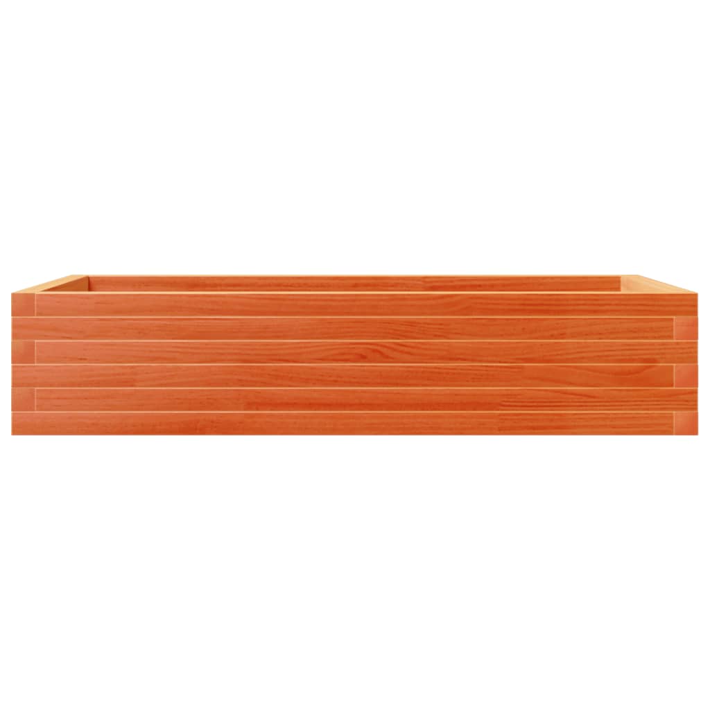 vidaXL Jardinieră de grădină, maro ceruit, 110x60x23cm, lemn masiv pin