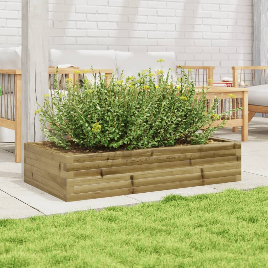vidaXL Jardinieră de grădină, 110x60x23 cm, lemn de pin impregnat
