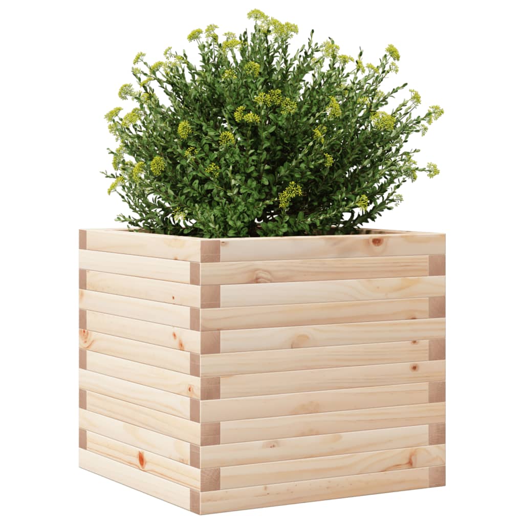 vidaXL Jardinieră de grădină, 50x50x45,5 cm, lemn masiv de pin vidaXL Jardinieră de grădină, 50x50x45,5 cm, lemn masiv de pin