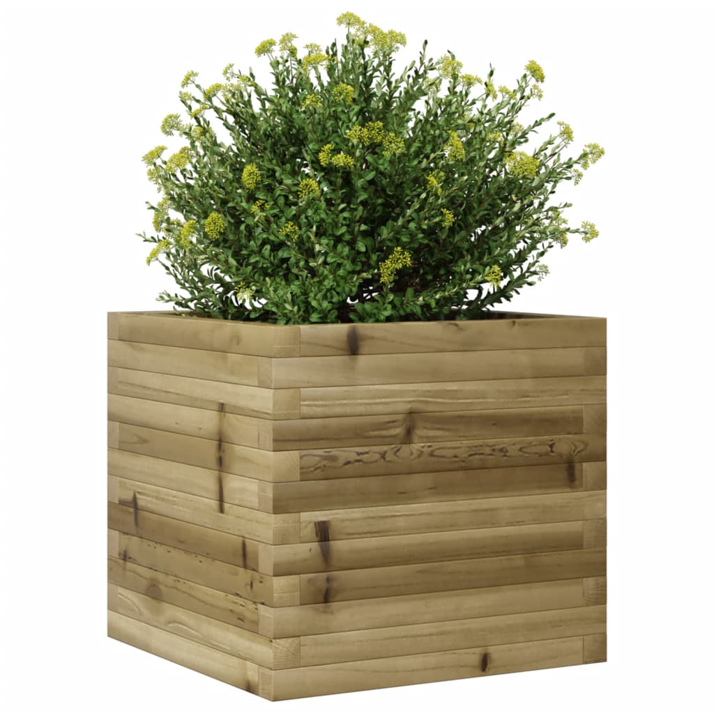 vidaXL Jardinieră de grădină, 50x50x45,5 cm, lemn de pin impregnat vidaXL Jardinieră de grădină, 50x50x45,5 cm, lemn de pin impregnat