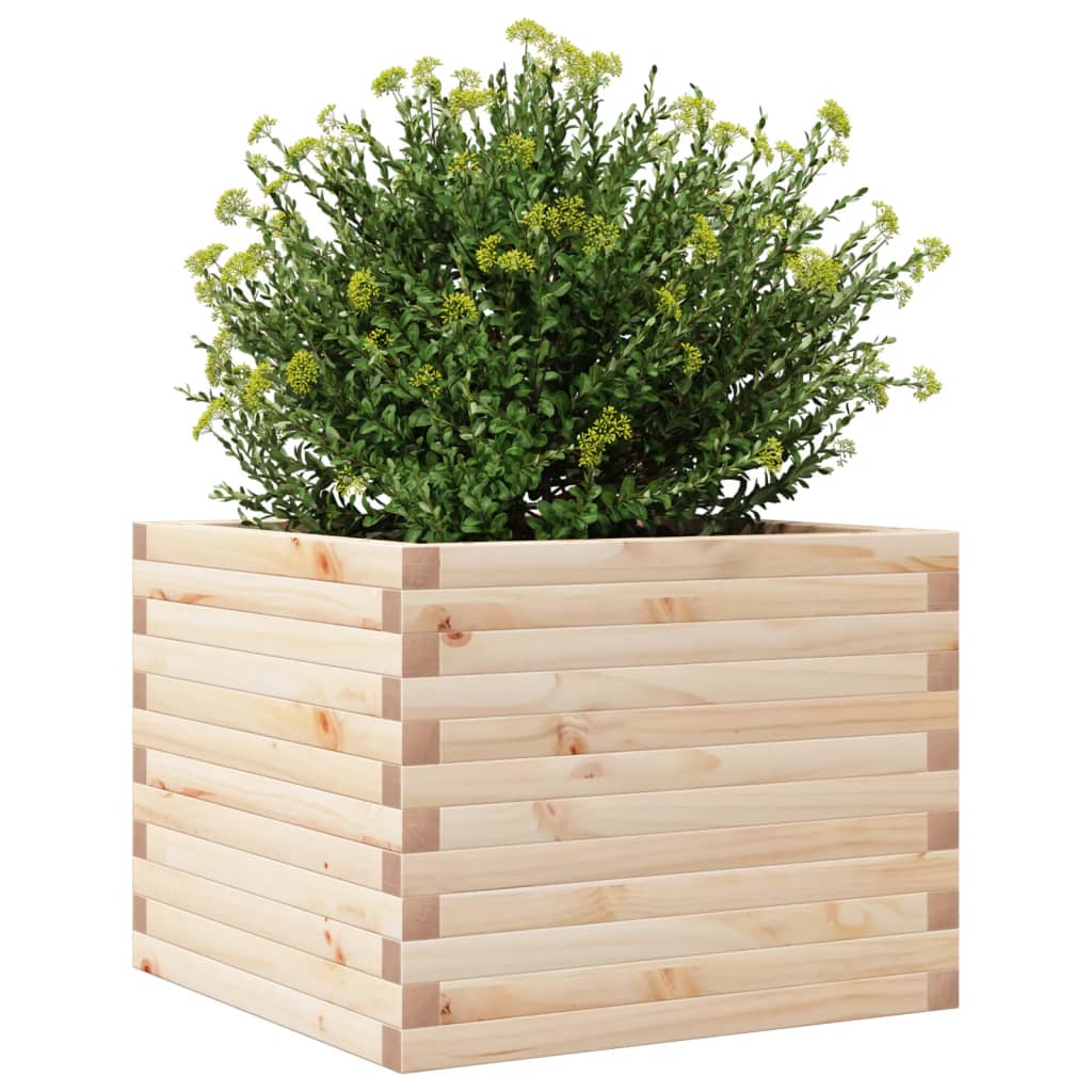 vidaXL Jardinieră de grădină, 60x60x45,5 cm, lemn masiv de pin vidaXL Jardinieră de grădină, 60x60x45,5 cm, lemn masiv de pin