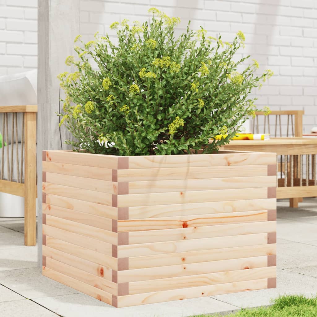 vidaXL Jardinieră de grădină, 60x60x45,5 cm, lemn masiv de pin vidaXL Jardinieră de grădină, 60x60x45,5 cm, lemn masiv de pin