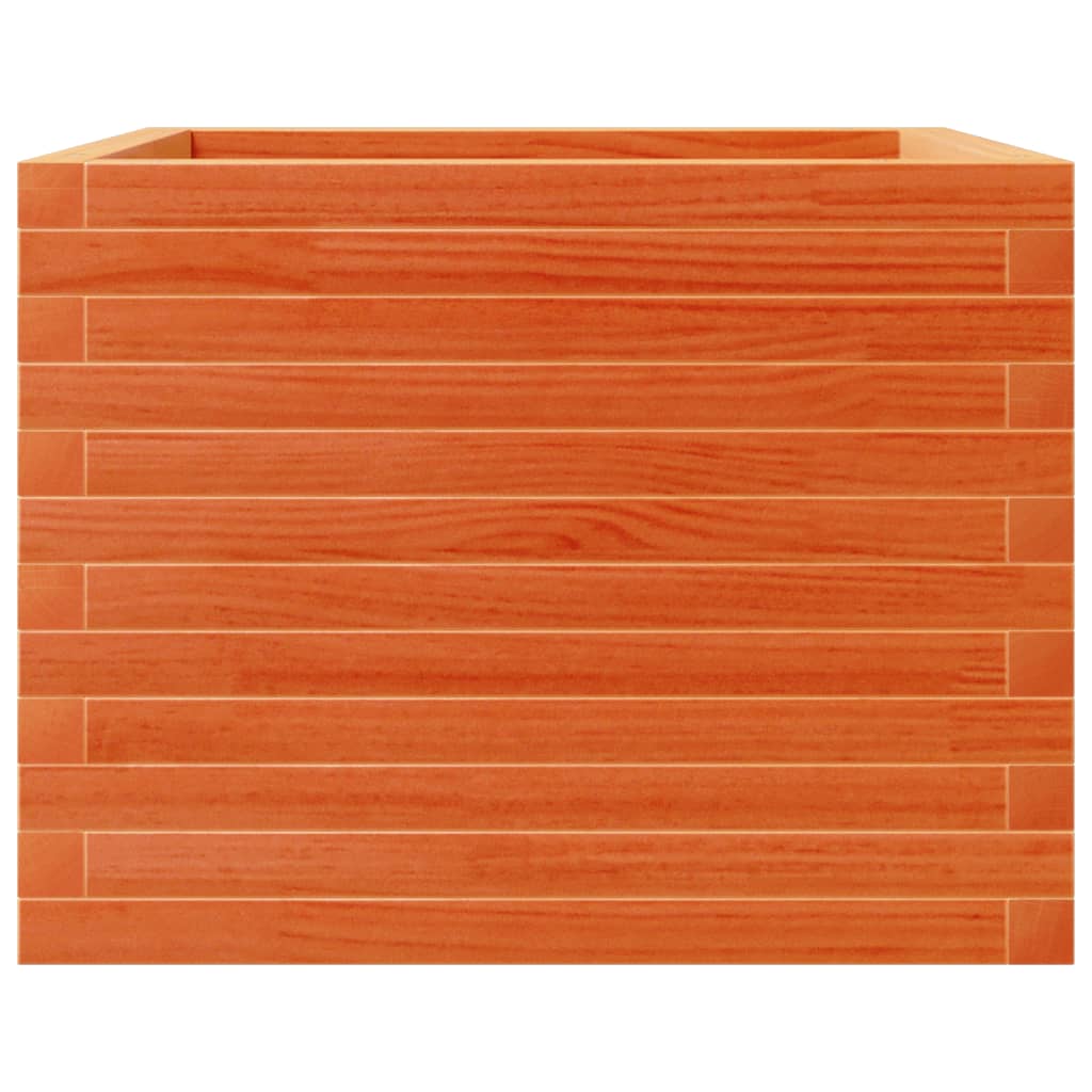 vidaXL Jardinieră grădină, maro ceruit, 60x60x45,5 cm, lemn masiv pin vidaXL Jardinieră grădină, maro ceruit, 60x60x45,5 cm, lemn masiv pin