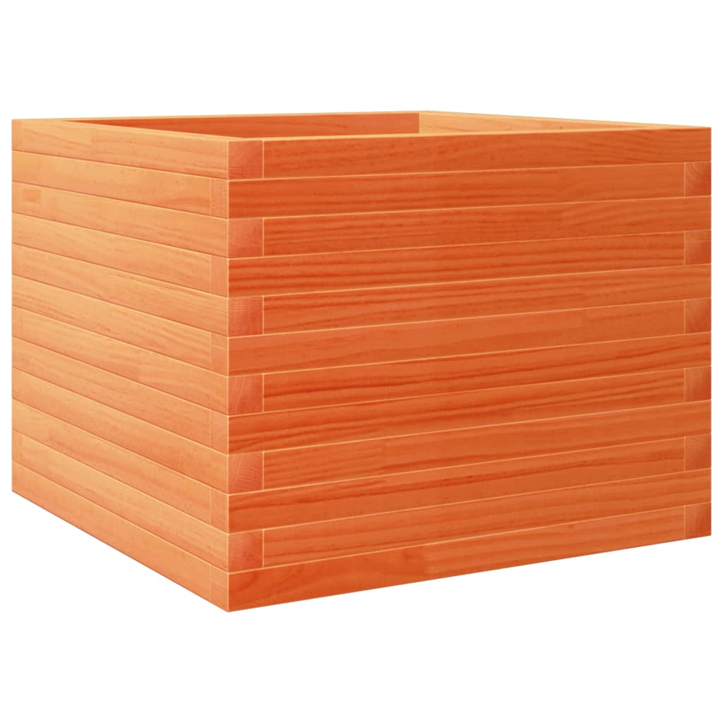 vidaXL Jardinieră grădină, maro ceruit, 60x60x45,5 cm, lemn masiv pin vidaXL Jardinieră grădină, maro ceruit, 60x60x45,5 cm, lemn masiv pin