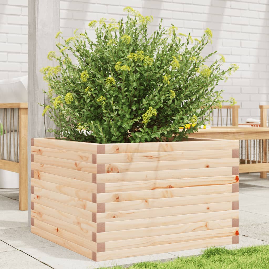 vidaXL Jardinieră de grădină, 70x70x45,5 cm, lemn masiv de pin vidaXL Jardinieră de grădină, 70x70x45,5 cm, lemn masiv de pin