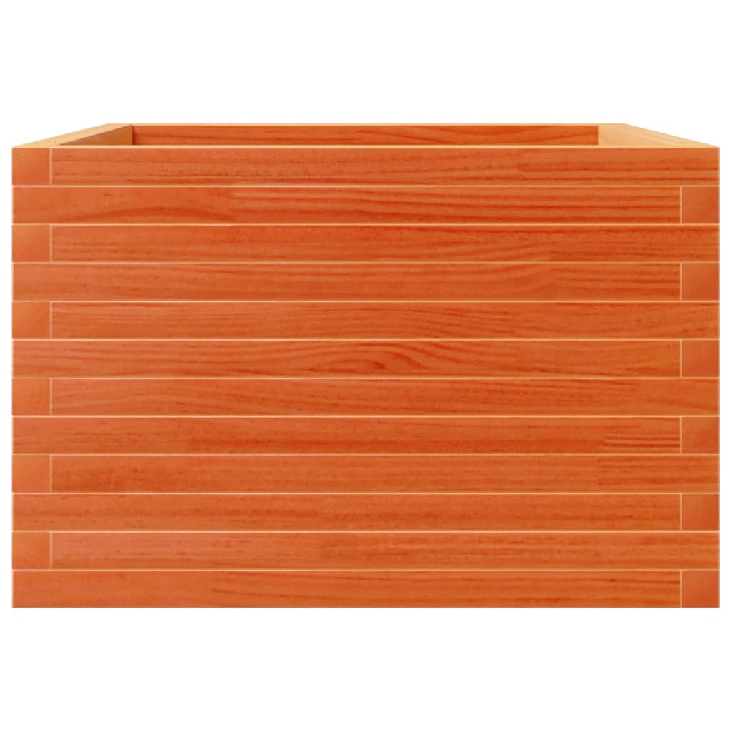 vidaXL Jardinieră grădină, maro ceruit, 70x70x45,5 cm, lemn masiv pin vidaXL Jardinieră grădină, maro ceruit, 70x70x45,5 cm, lemn masiv pin
