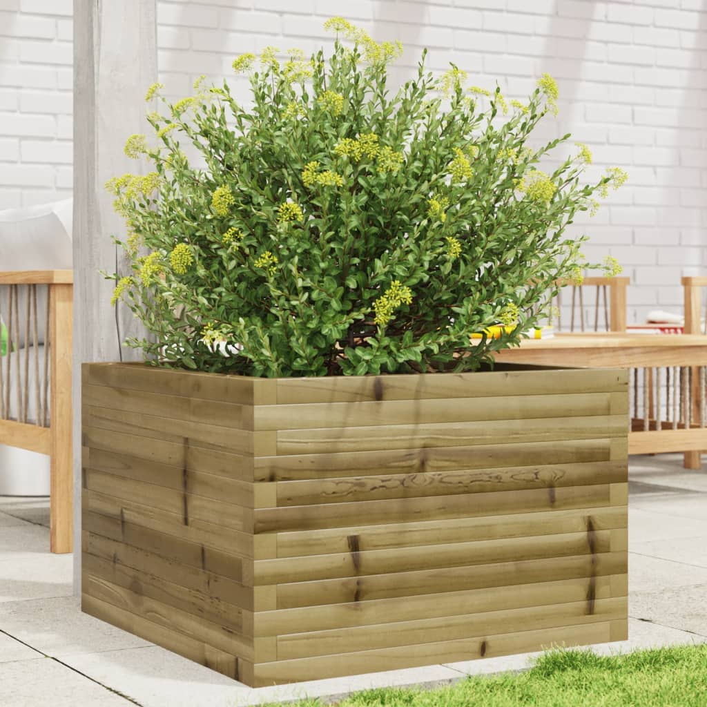 vidaXL Jardinieră de grădină, 70x70x45,5 cm, lemn de pin impregnat vidaXL Jardinieră de grădină, 70x70x45,5 cm, lemn de pin impregnat