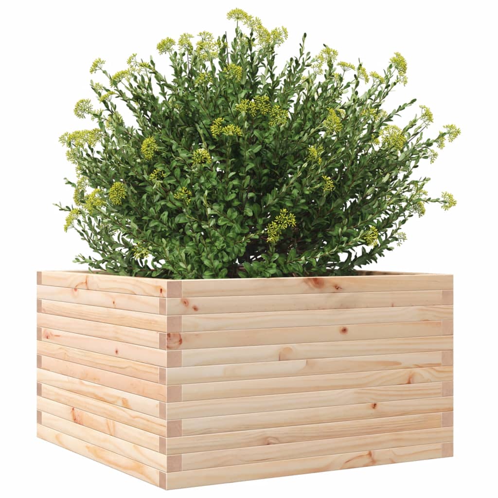 vidaXL Jardinieră de grădină, 80x80x45,5 cm, lemn masiv de pin vidaXL Jardinieră de grădină, 80x80x45,5 cm, lemn masiv de pin