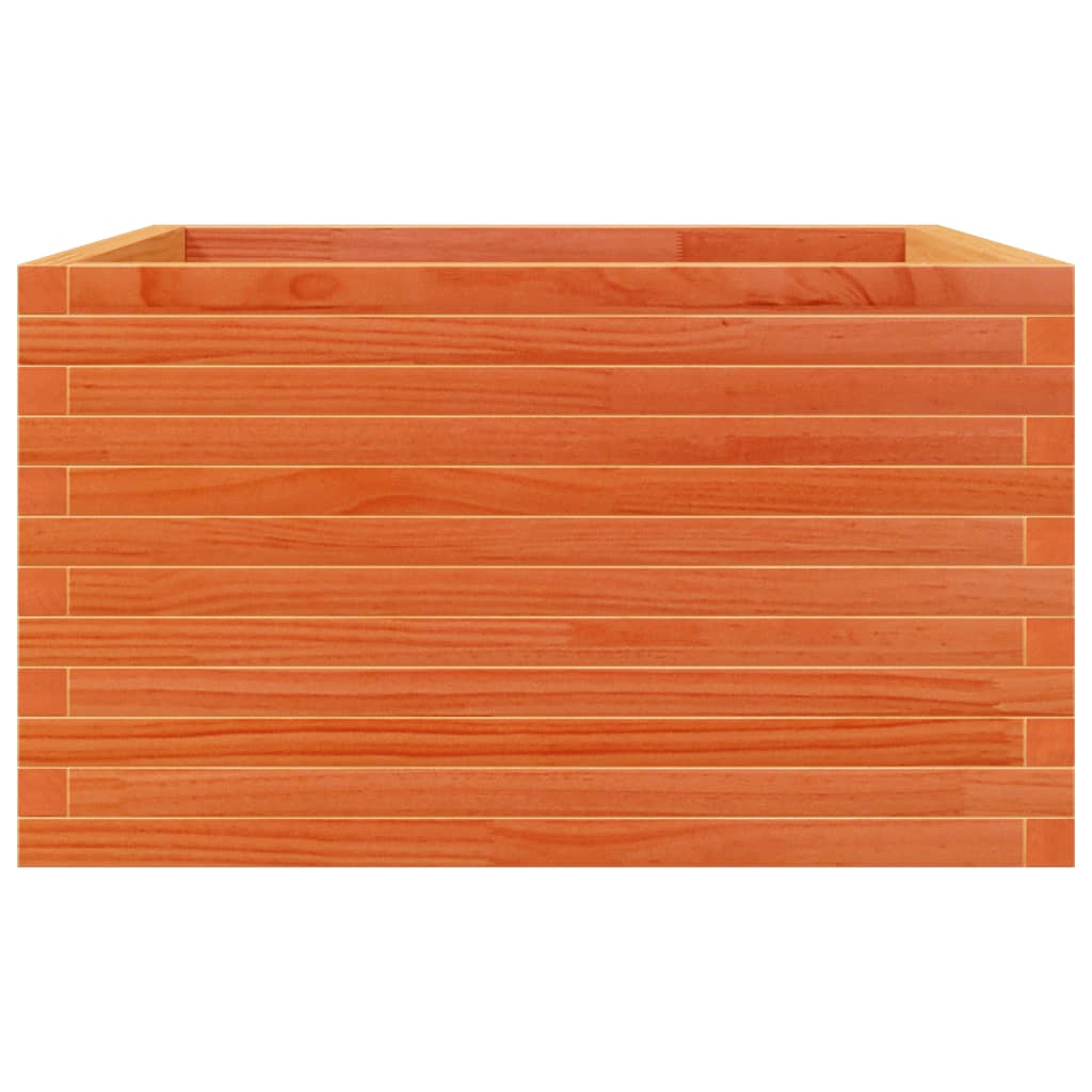 vidaXL Jardinieră grădină, maro ceruit, 80x80x45,5 cm, lemn masiv pin vidaXL Jardinieră grădină, maro ceruit, 80x80x45,5 cm, lemn masiv pin