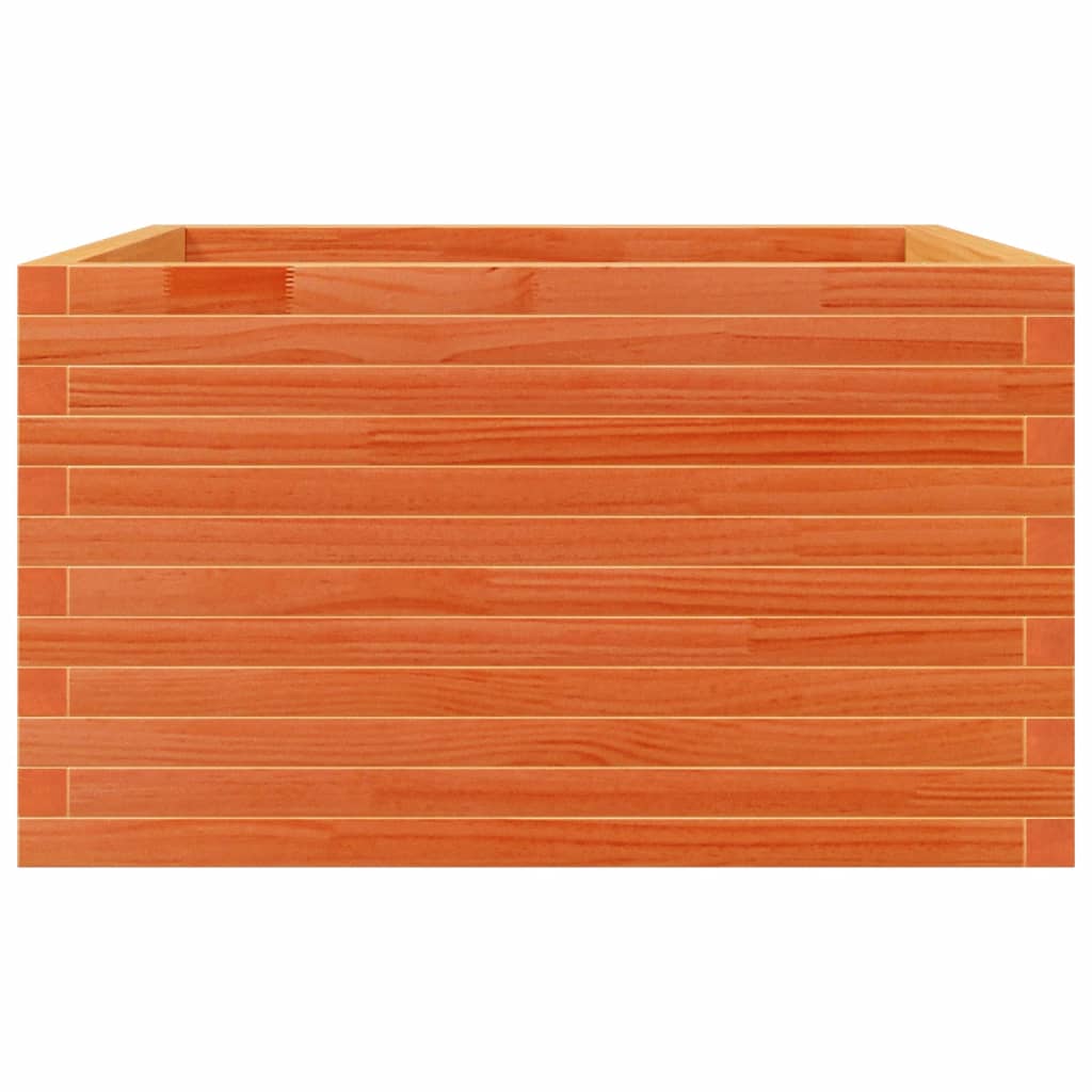 vidaXL Jardinieră grădină, maro ceruit, 80x80x45,5 cm, lemn masiv pin vidaXL Jardinieră grădină, maro ceruit, 80x80x45,5 cm, lemn masiv pin