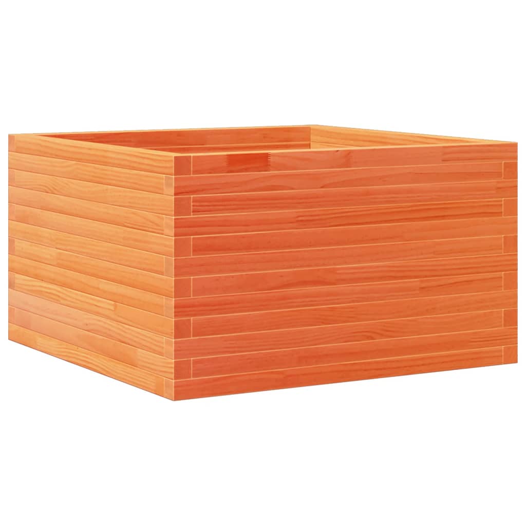 vidaXL Jardinieră grădină, maro ceruit, 80x80x45,5 cm, lemn masiv pin vidaXL Jardinieră grădină, maro ceruit, 80x80x45,5 cm, lemn masiv pin