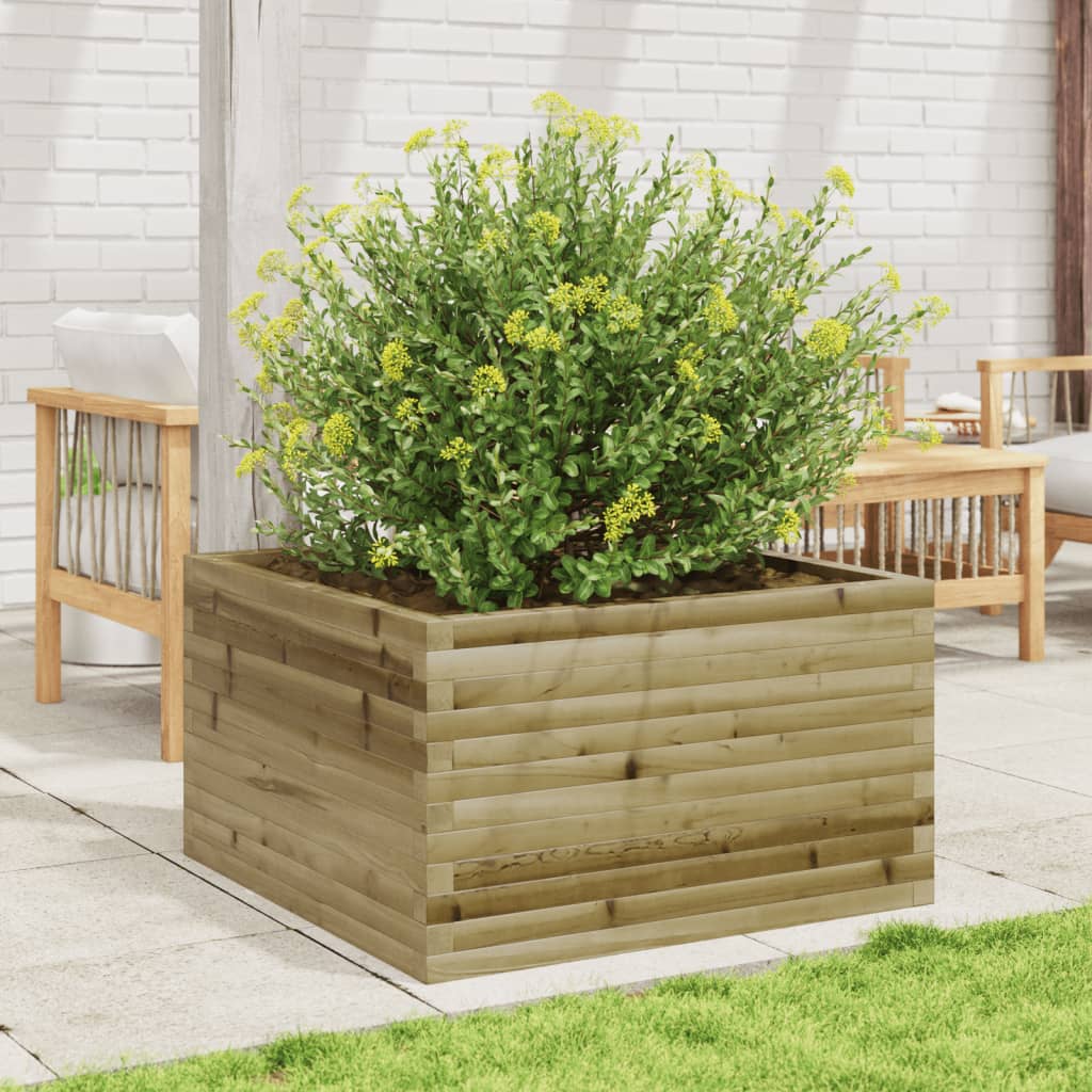 vidaXL Jardinieră de grădină, 80x80x45,5 cm, lemn de pin impregnat vidaXL Jardinieră de grădină, 80x80x45,5 cm, lemn de pin impregnat