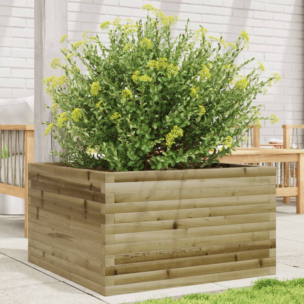 vidaXL Jardinieră de grădină, 80x80x45,5 cm, lemn de pin impregnat vidaXL Jardinieră de grădină, 80x80x45,5 cm, lemn de pin impregnat
