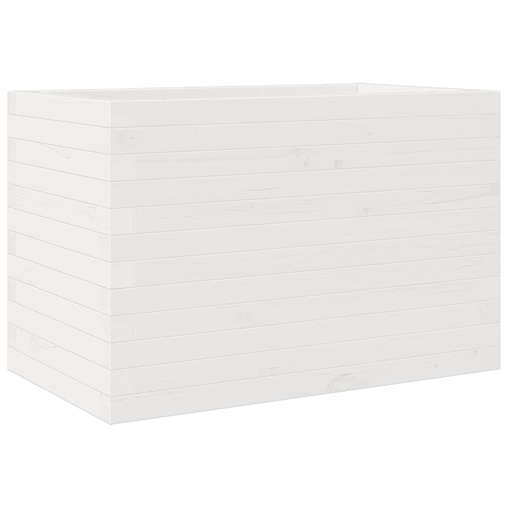 vidaXL Jardinieră de grădină, alb, 70x40x45,5 cm, lemn masiv de pin vidaXL Jardinieră de grădină, alb, 70x40x45,5 cm, lemn masiv de pin