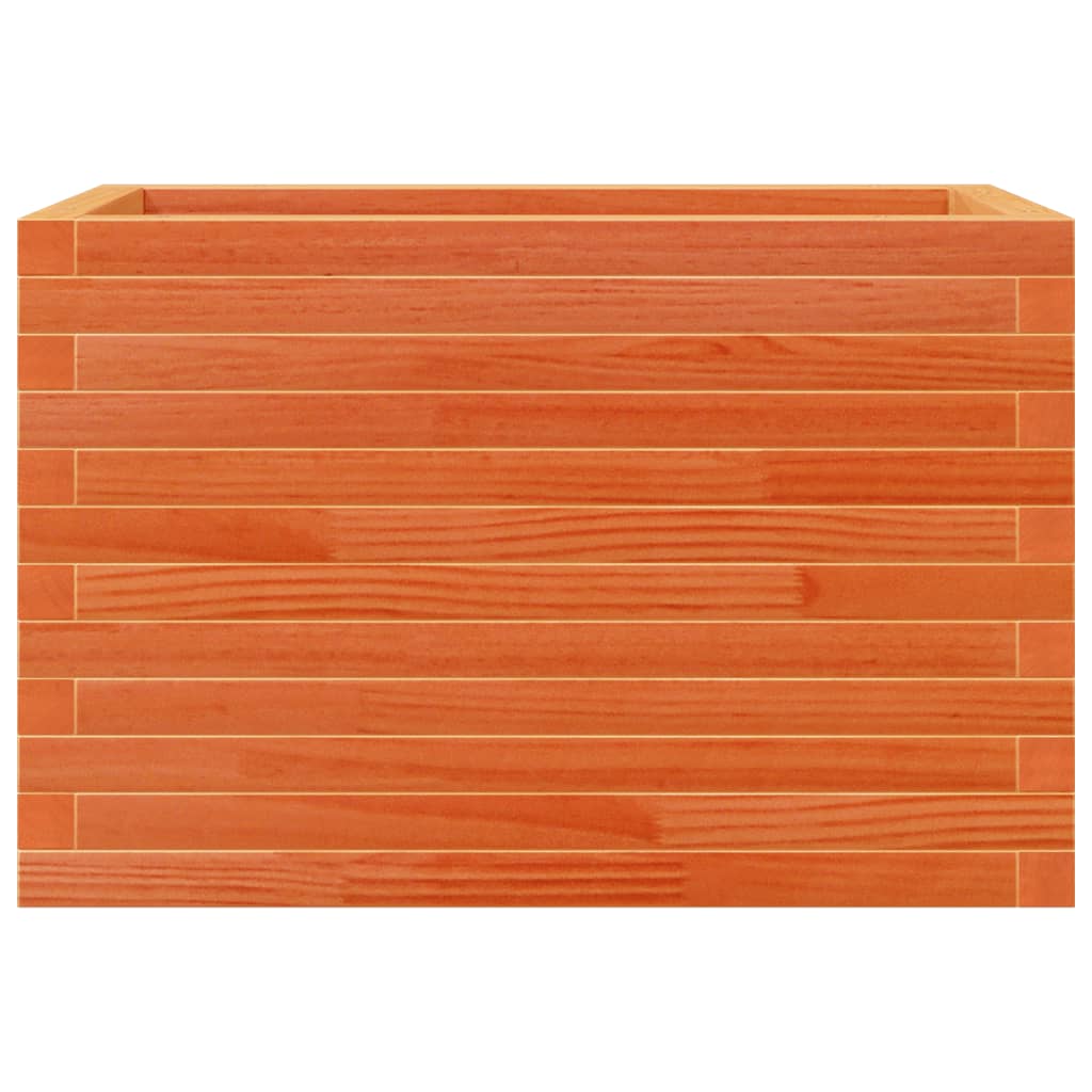 vidaXL Jardinieră grădină, maro ceruit, 70x40x45,5 cm, lemn masiv pin vidaXL Jardinieră grădină, maro ceruit, 70x40x45,5 cm, lemn masiv pin