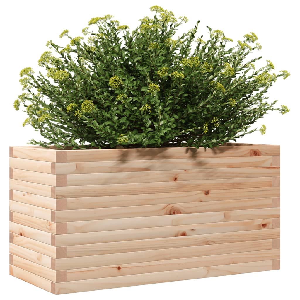 vidaXL Jardinieră de grădină, 90x40x45,5 cm, lemn masiv de pin vidaXL Jardinieră de grădină, 90x40x45,5 cm, lemn masiv de pin