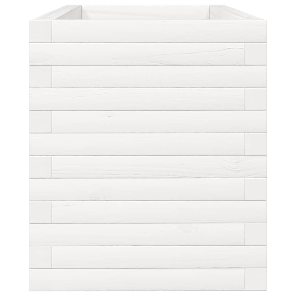 vidaXL Jardinieră de grădină, alb, 90x40x45,5 cm, lemn masiv de pin vidaXL Jardinieră de grădină, alb, 90x40x45,5 cm, lemn masiv de pin