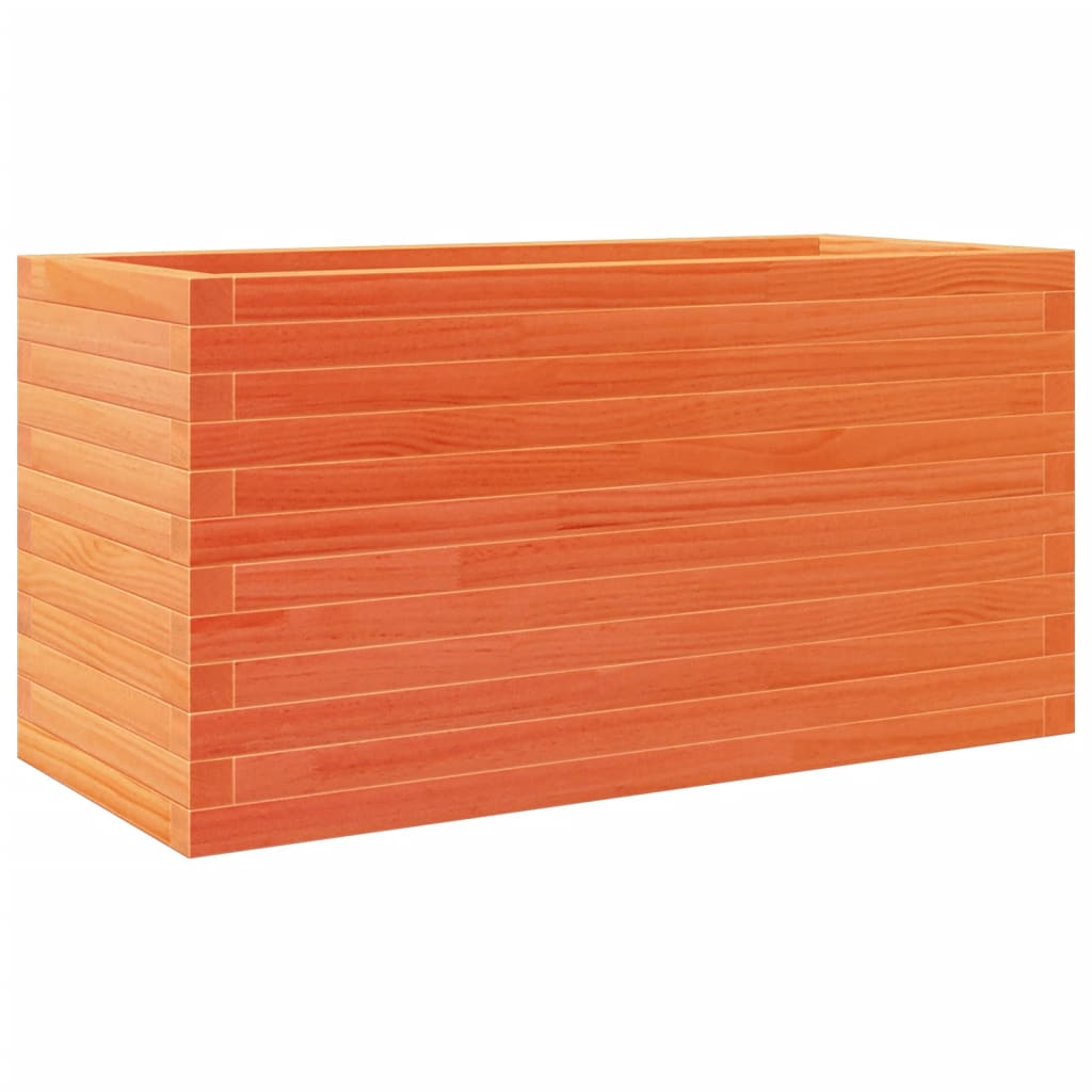 vidaXL Jardinieră grădină, maro ceruit, 90x40x45,5 cm, lemn masiv pin vidaXL Jardinieră grădină, maro ceruit, 90x40x45,5 cm, lemn masiv pin