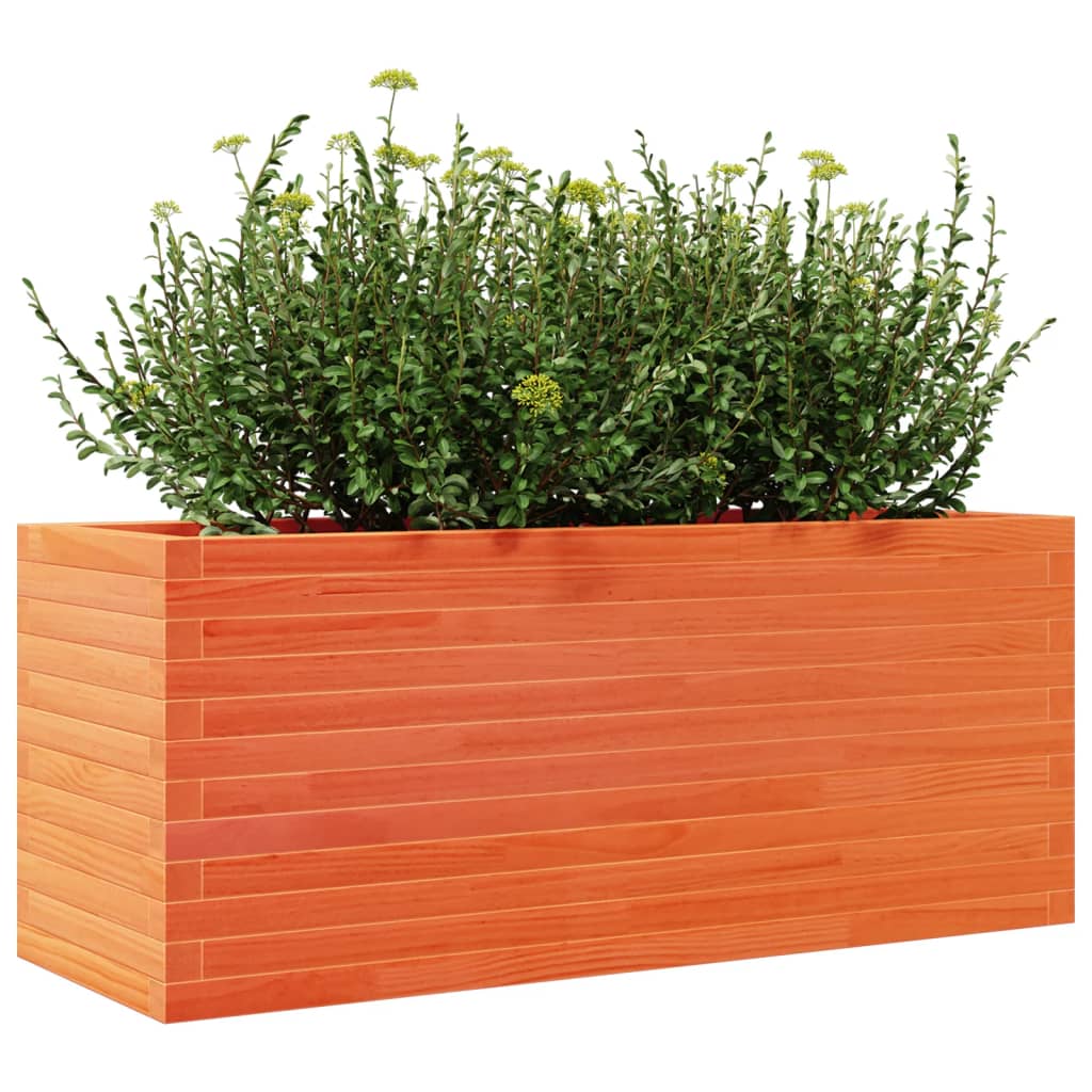 vidaXL Jardinieră grădină, maro ceruit, 110x40x45,5 cm, lemn masiv pin vidaXL Jardinieră grădină, maro ceruit, 110x40x45,5 cm, lemn masiv pin