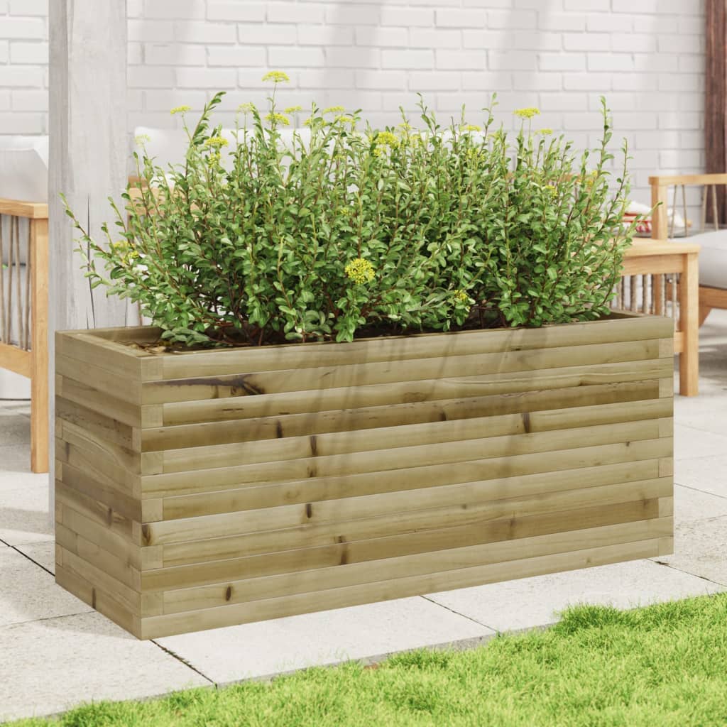 vidaXL Jardinieră de grădină, 110x40x45,5 cm, lemn de pin impregnat