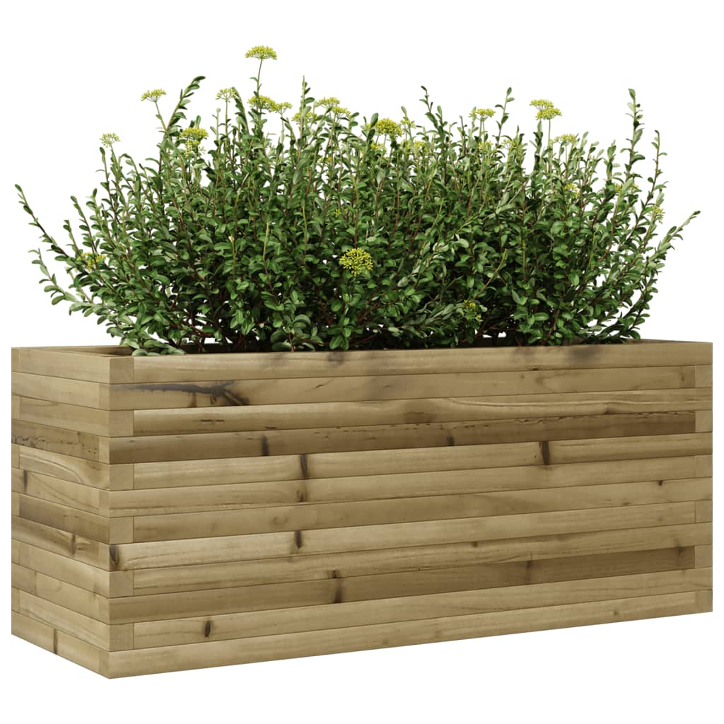 vidaXL Jardinieră de grădină, 110x40x45,5 cm, lemn de pin impregnat