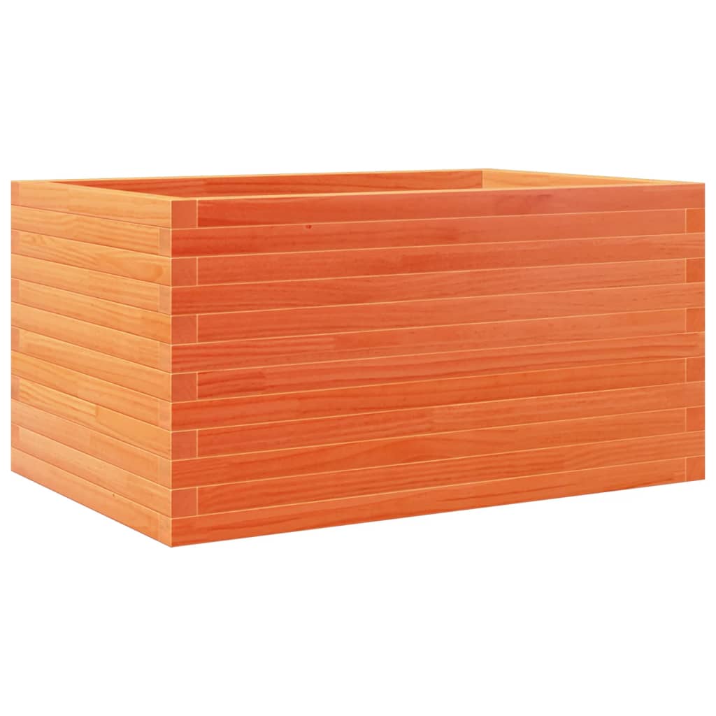 vidaXL Jardinieră grădină, maro ceruit, 90x60x45,5 cm, lemn masiv pin