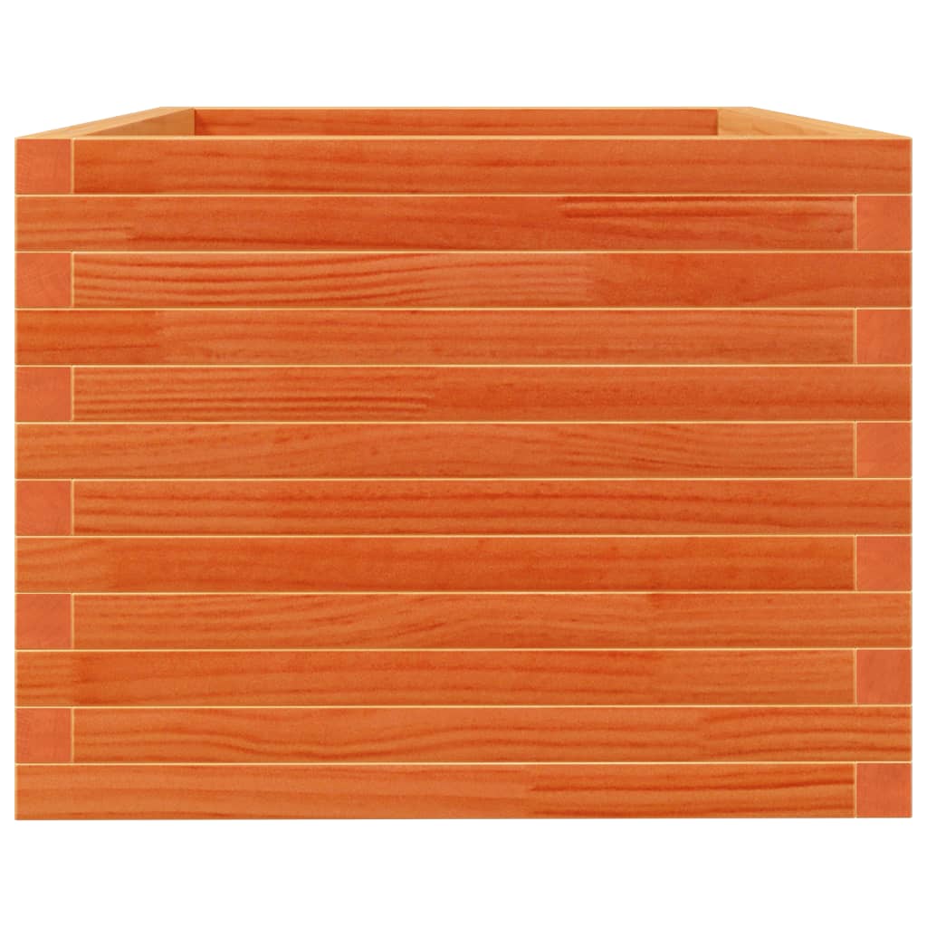 vidaXL Jardinieră grădină, maro ceruit, 90x60x45,5 cm, lemn masiv pin