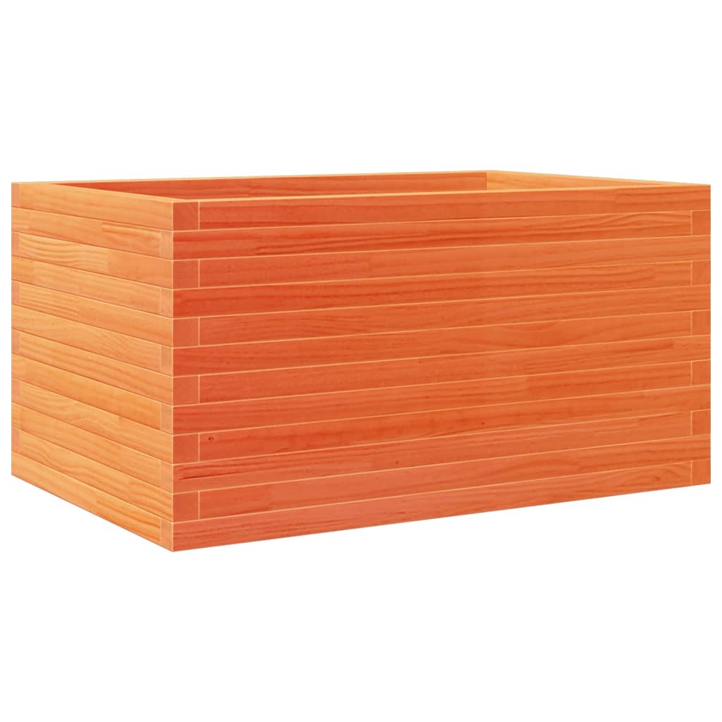 vidaXL Jardinieră grădină, maro ceruit, 90x60x45,5 cm, lemn masiv pin
